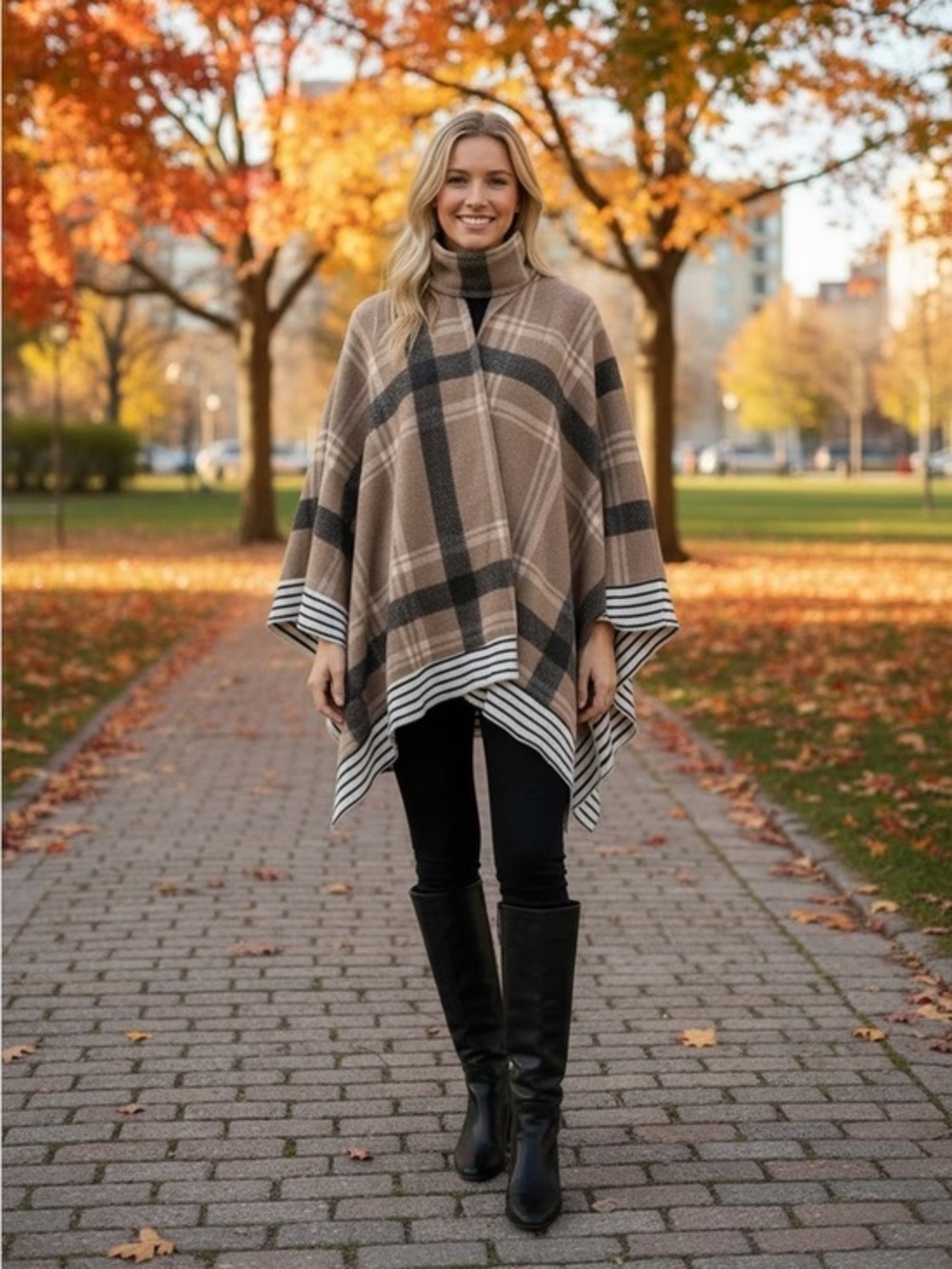 Brown Poncho Top